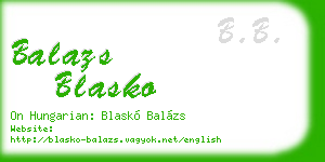balazs blasko business card